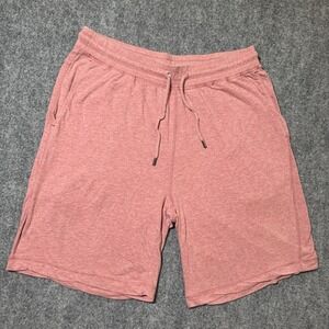Daniel Buchler Shorts Mens Large Red Drawstring Lounge Terry Knit Casual Cotton